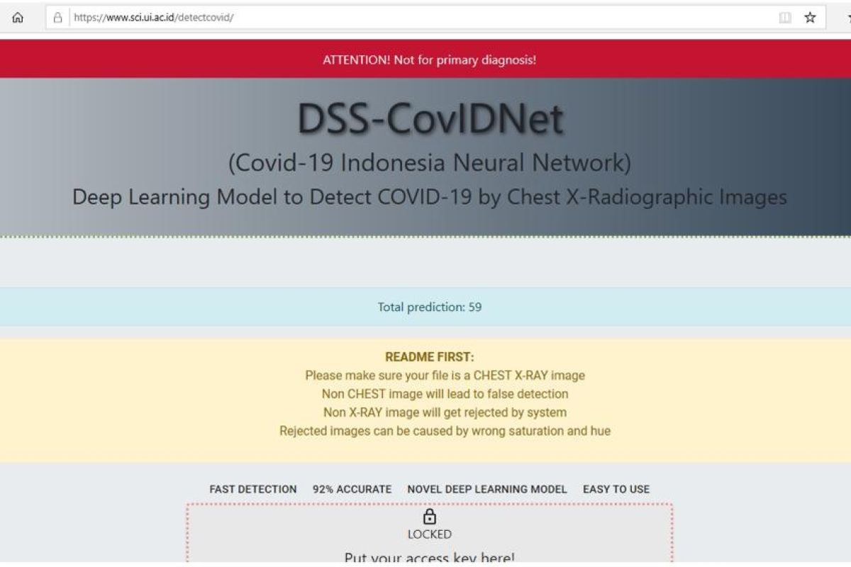 UI kembangkan alat deteksi pneunomia dampak COVID-19