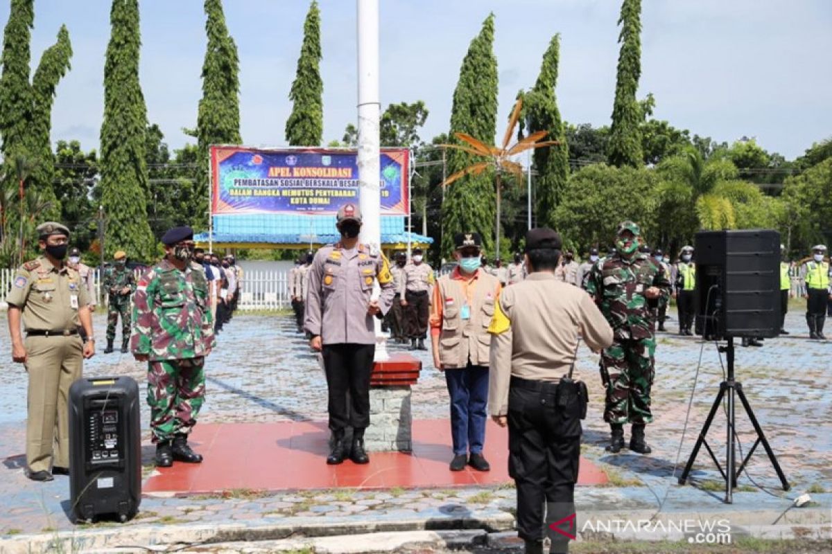 Kapolres Dumai ingatkan anggotanya tak arogan saat PSBB