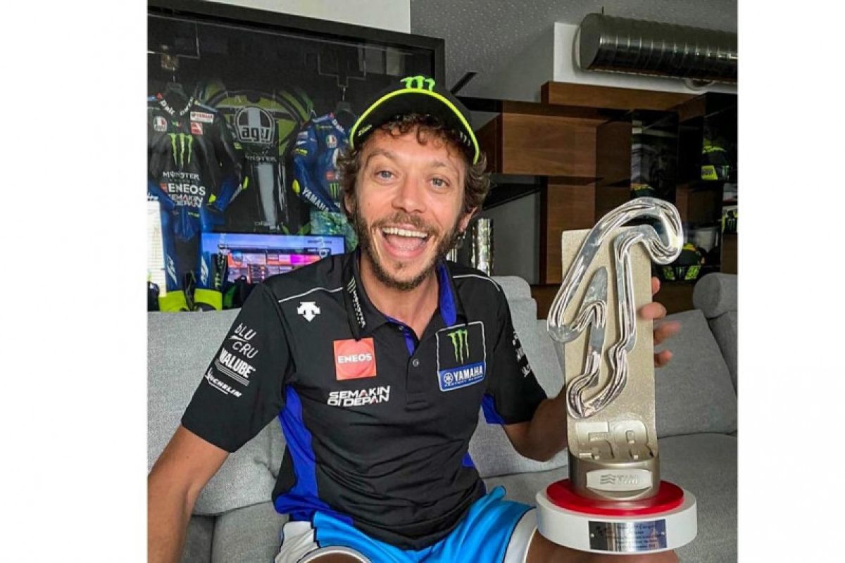 Berkat Quartararo, Rossi rayakan podium Grand Prix Virtual di Misano