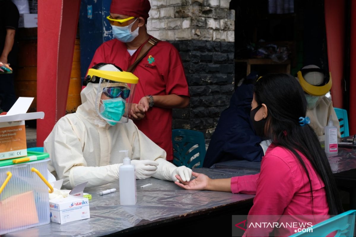 Gugus Tugas COVID-19 Wonosobo lakukan rapid test di pasar