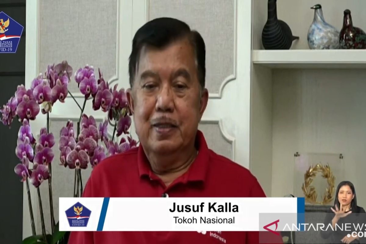 Mantan Wapres Jusuf Kalla: Indonesia harus bersatu melawan COVID-19