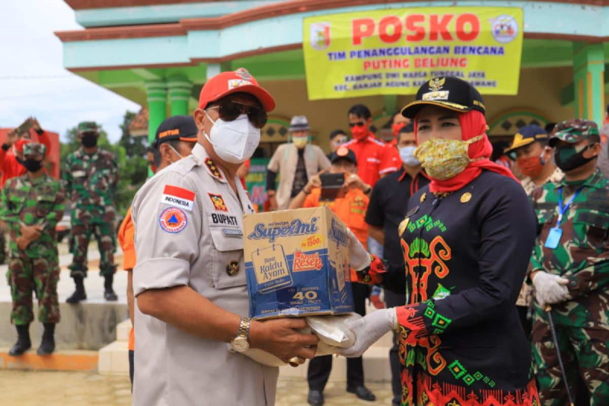 Bupati Winarti ucapkan terimakasih atas bantuan untuk korban bencana angin puting beliung