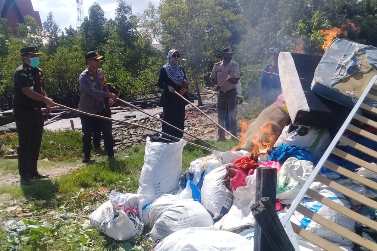 Barang bukti tangkapan Polairud Polres Bengkalis dimusnahkan, begini kronologinya