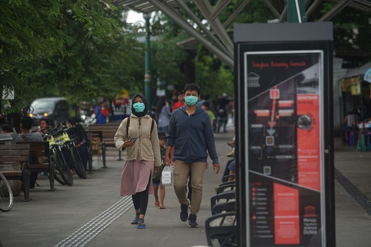 Cegah penularan COVID-19, di Malioboro semua pengunjung wajib pakai masker dan jaga jarak