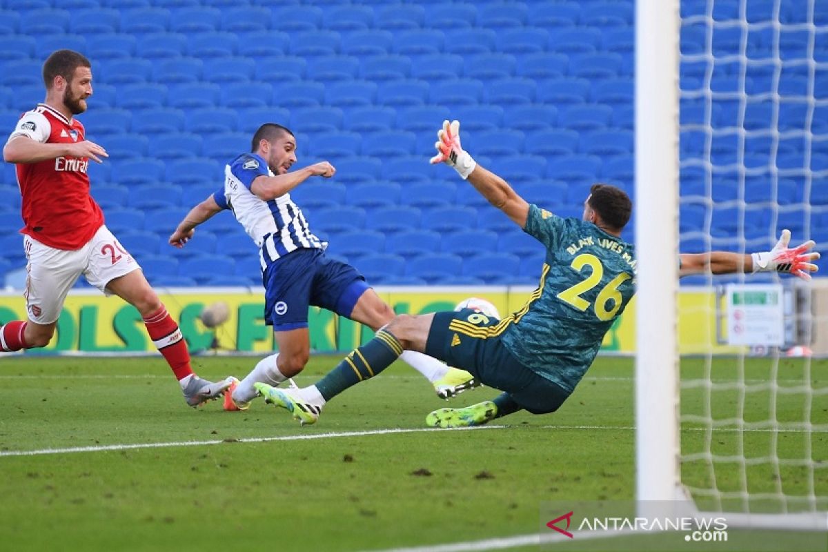 Arsenal pulang dengan tangan hampa dari Brighton akibat gol menit akhir laga