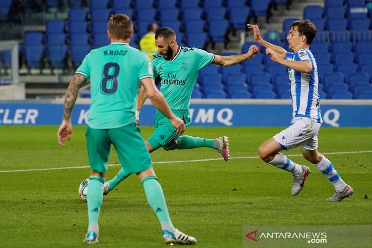 Tekuk Sociedad, Madrid rebut puncak klasemen sementara