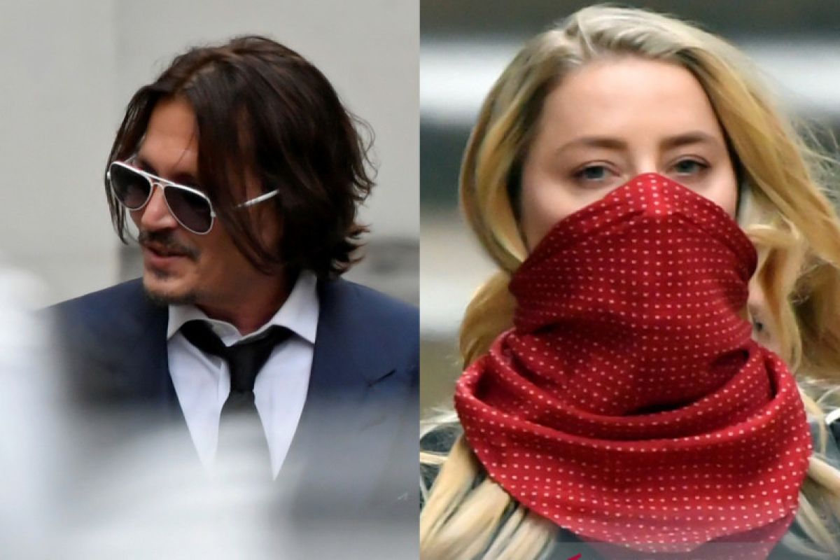 Sidang pertama, Johnny Depp bantah pukul Amber Heard