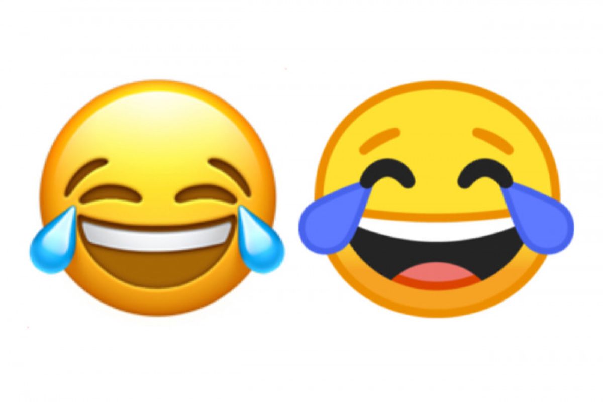 Emoji wajah tertawa dengan air mata paling populer digunakan