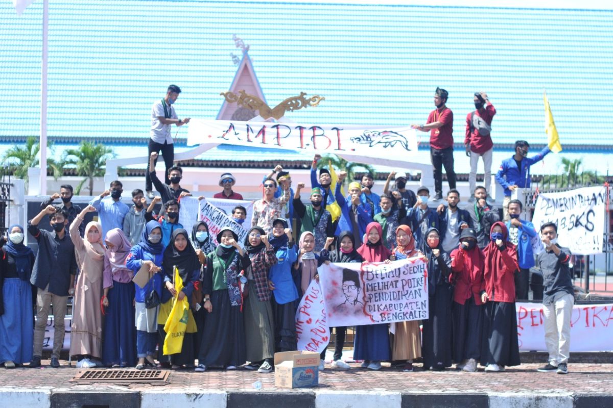 Anggaran pendidikan di hapus,  Mahasiswa demo Pemkab Bengkalis