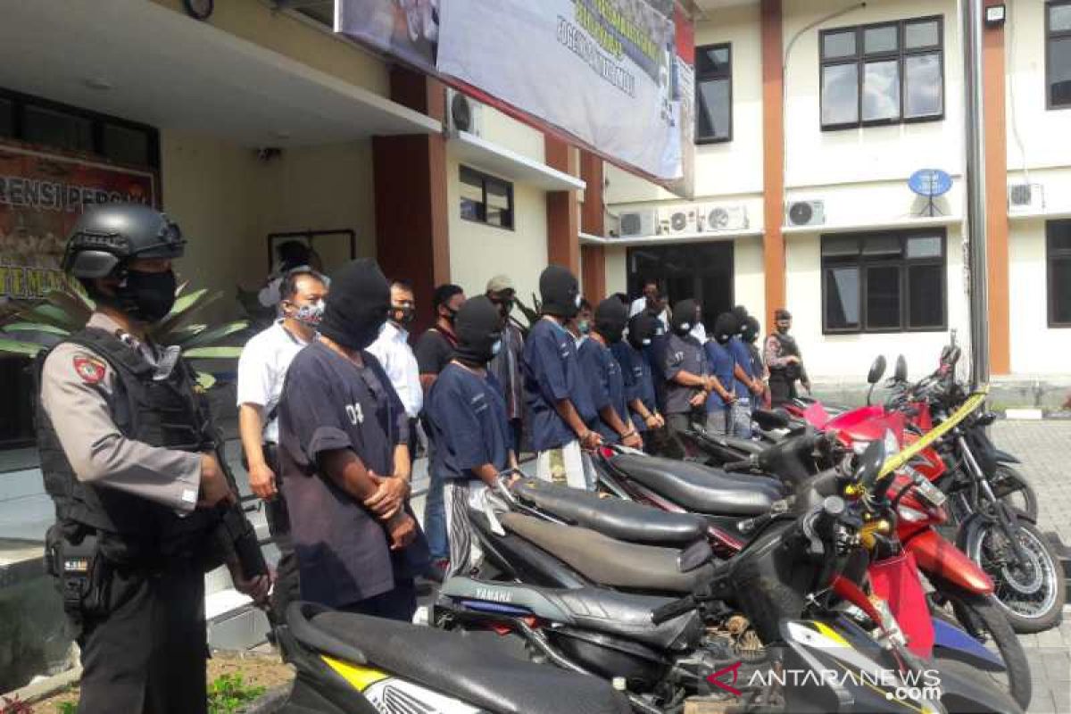 10 anggota sindikat pencurian sepeda motor diringkus di Temanggung