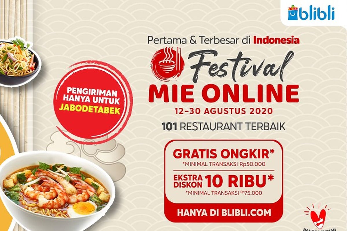 Seribu menu di Festival Mie Online Blibli