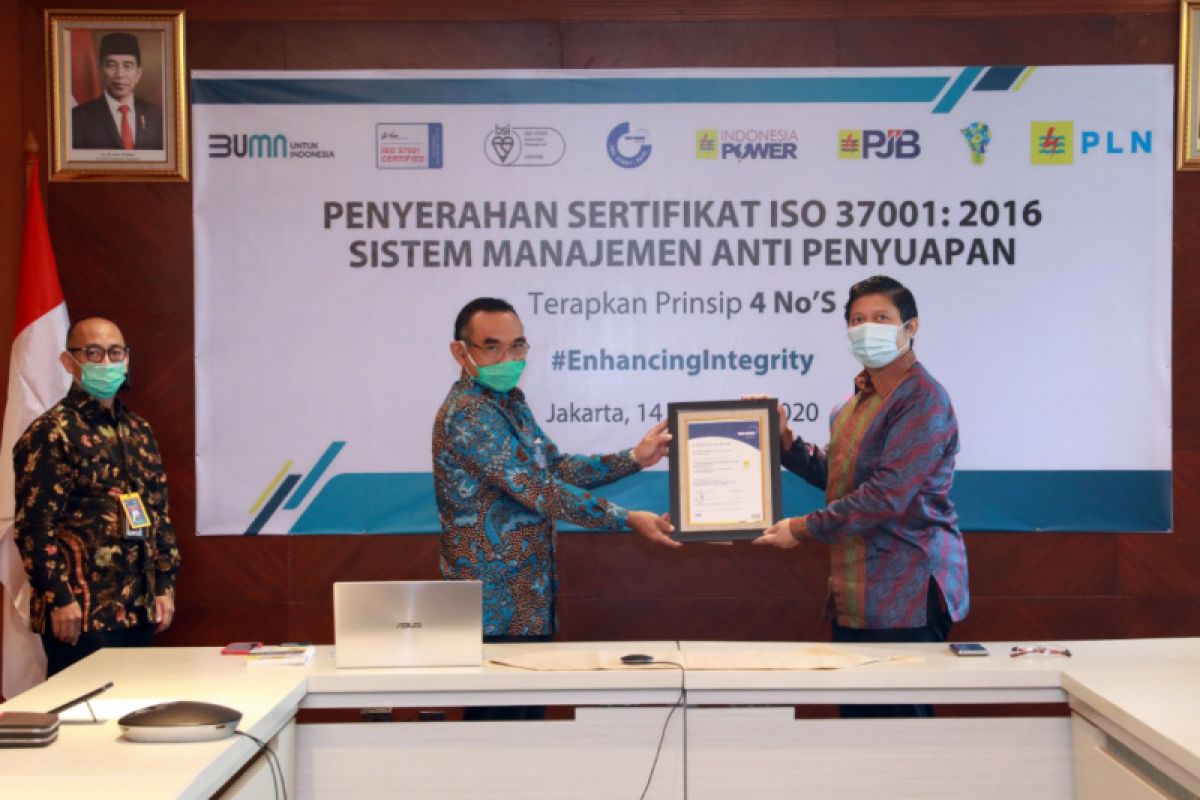 PLN raih sertifikasi antimanajemen penyuapan ISO 37001