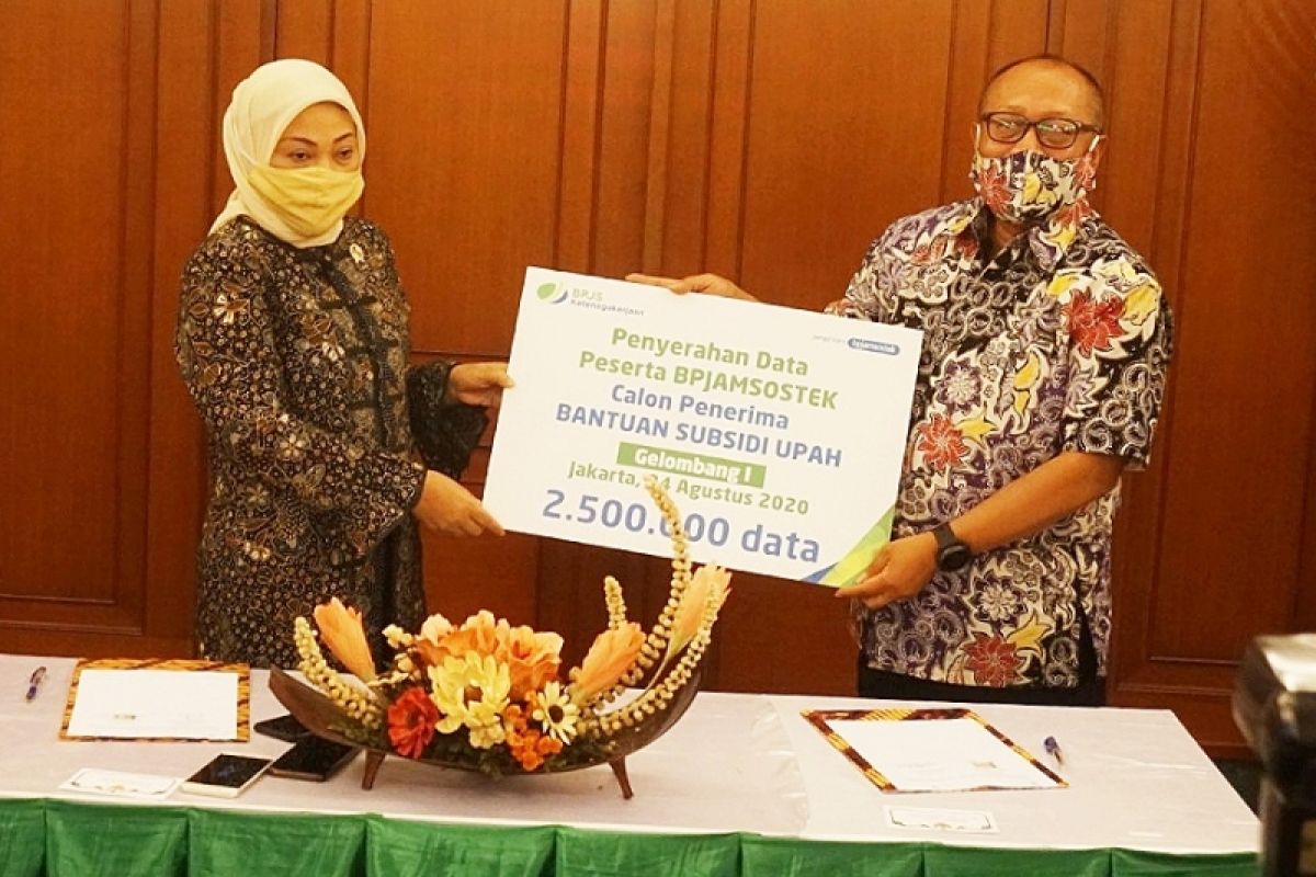 BPJAMSOSTEK serahkan data calon penerima Bantuan Subsidi Upah