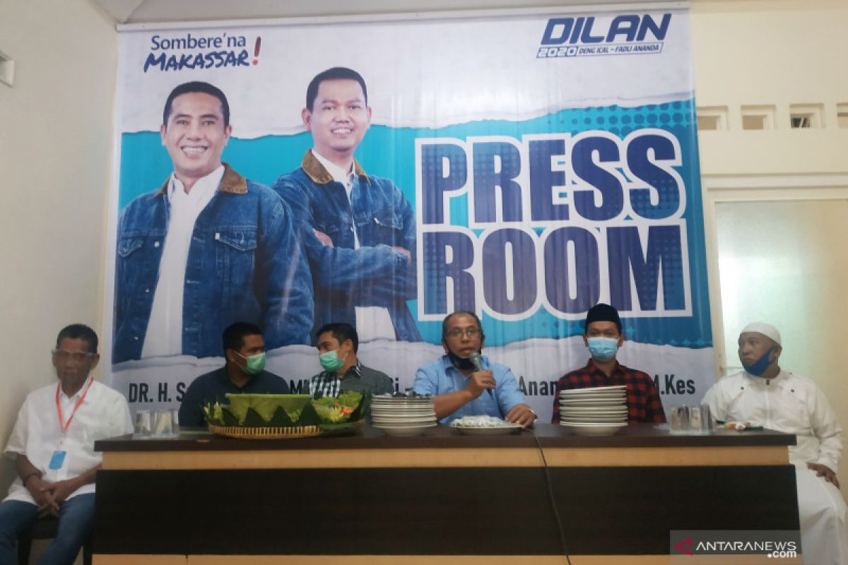 Pasangan bacalon Pilkada Makassar Dilan deklarasi di lapangan Karebosi