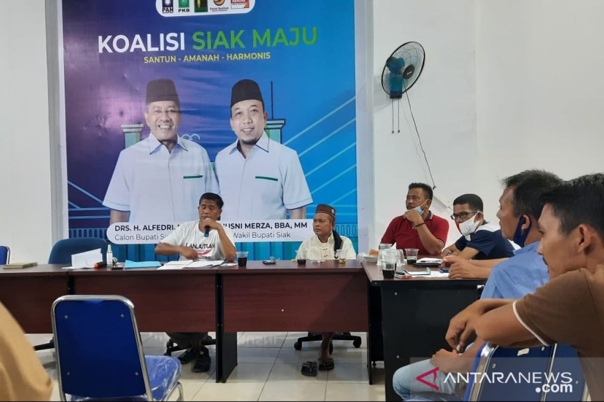 Pilkada Siak, deklarasi Alfedri-Husni dihadiri Arwin, Edy Natar, dan Jon Erizal