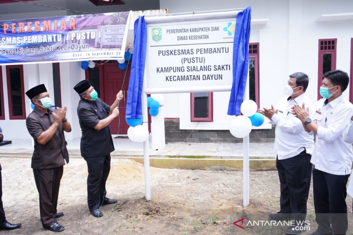 Perkuat kesehatan kampung, Bupati Siak resmikan Pustu Sialang Sakti