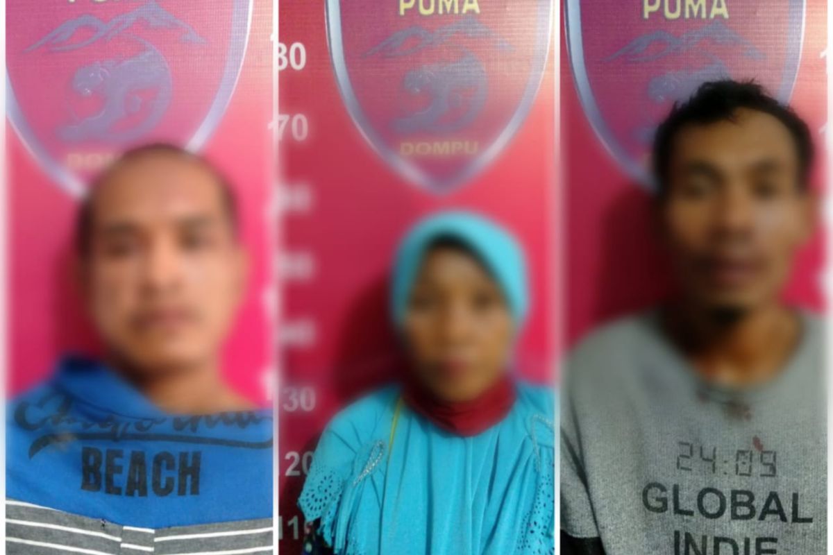 Curi uang dan emas, dua pria dan satu wanita penadah dibekuk polisi