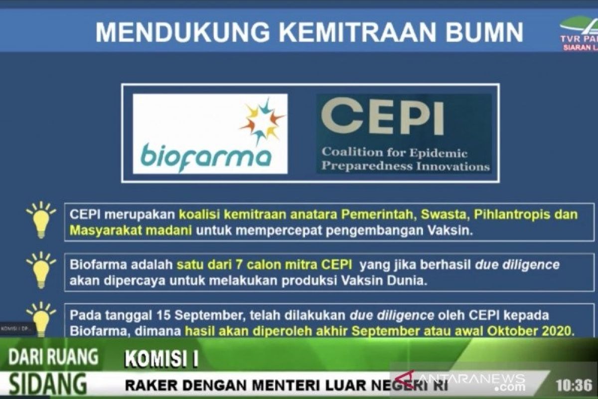 Bio Farma berpeluang untuk jadi produsen vaksin COVID-19 dunia