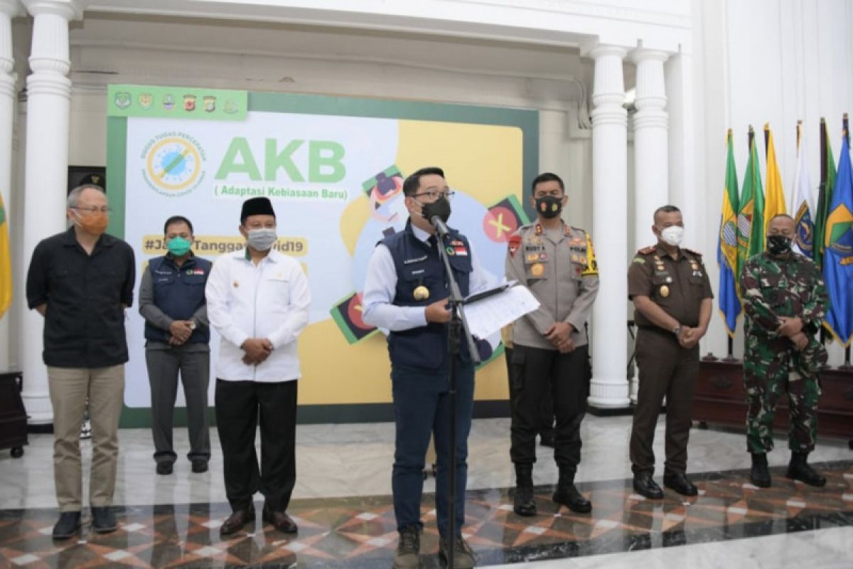 Gubernu sebut lima daerah di Jabar jadi zona merah COVID-19