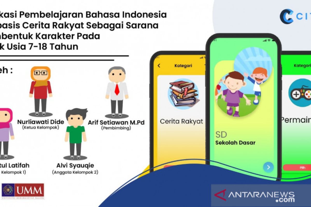 Mahasiswa UMM buat aplikasi Citra untuk pembelajaran Bahasa Indonesia cerita rakyat