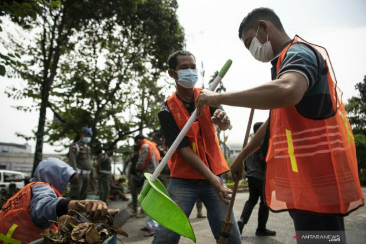 Mayoritas pelanggar protokol kesehatan di palembang  pilih kerja sosial