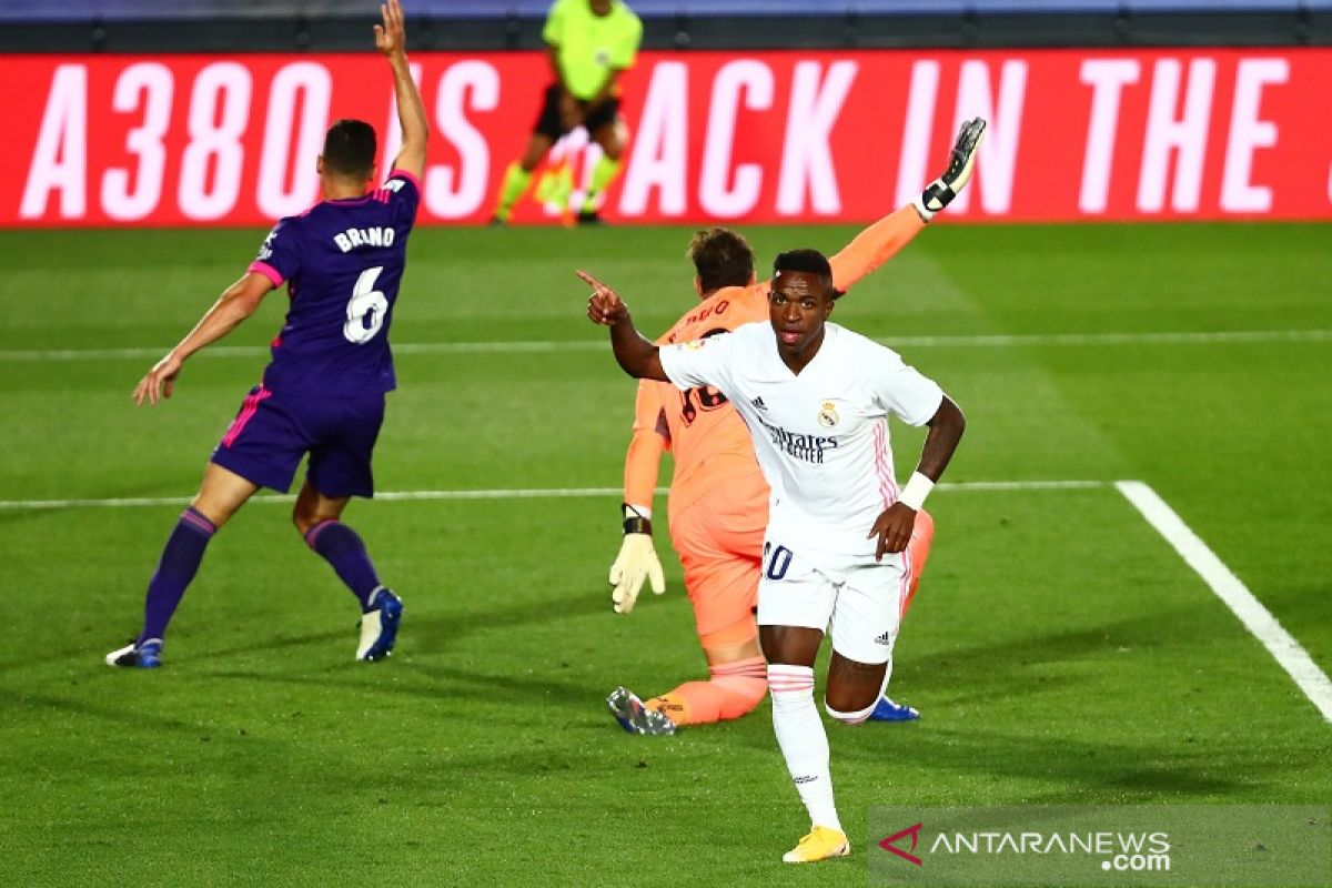 Gol Vinicius Junior, bawa Madrid taklukkan Valladolid