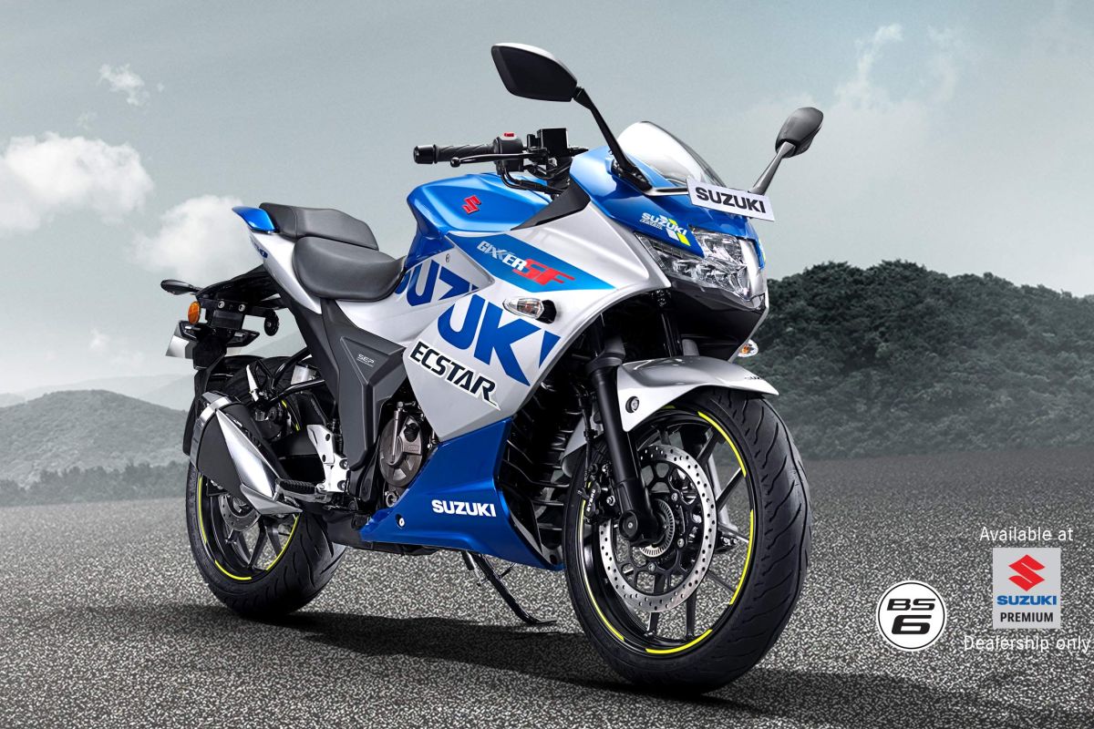 Suzuki Gixxer berpenampilan dengan corak silver klasik