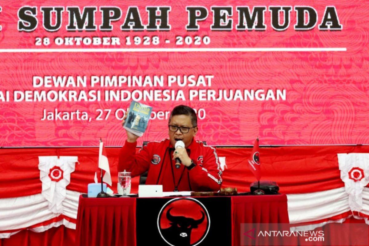 Hasto sampaikan pesan Megawati pada peringatan Sumpah Pemuda 2020