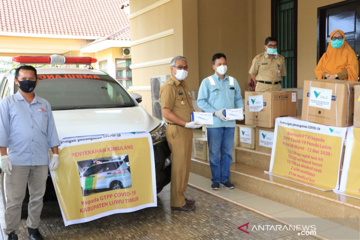 PT Vale pinjamkan ambulance ke GTPP COVID-19 Luwu Timur