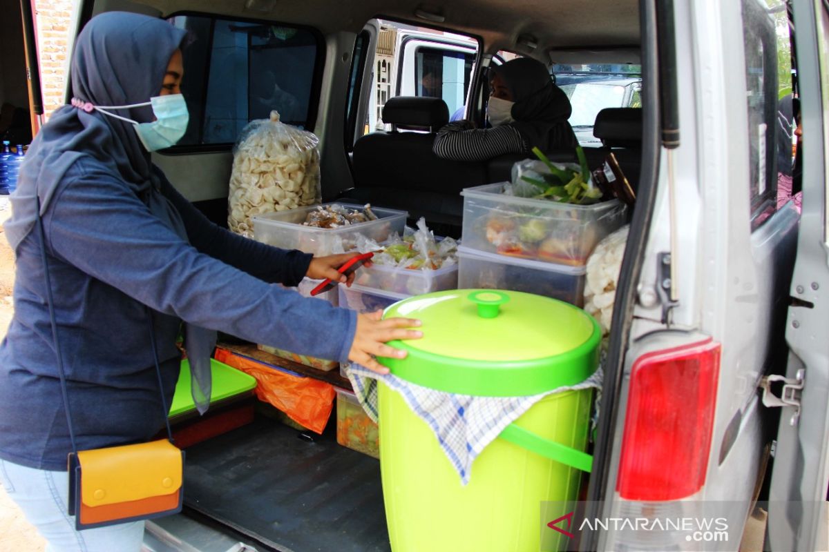 Waspadai corona, pebisnis katering di Dumai terapkan prokes