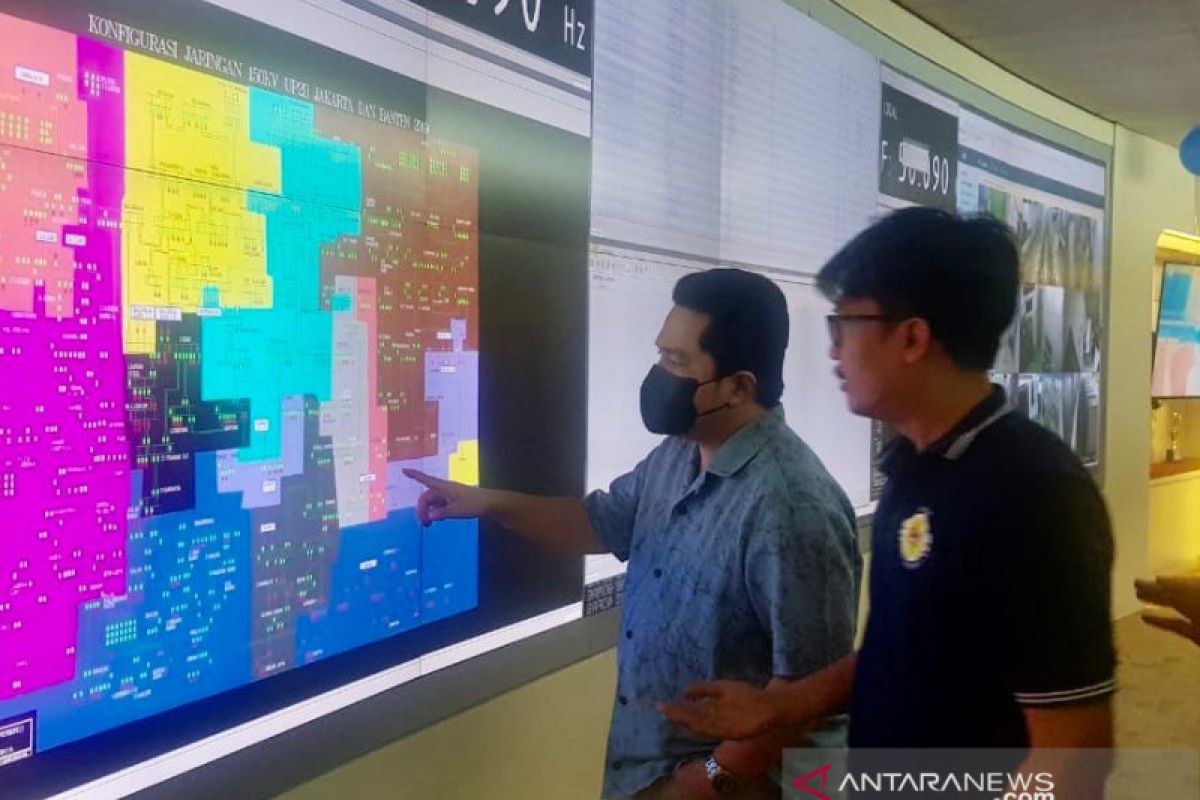 Erick datangi kantor PLN menyusul adanya  gangguan Sutet