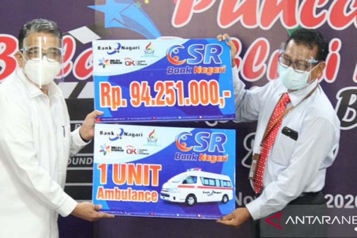 Bank Nagari serahkan bantuan ambulance untuk Lab UNAND di BIK 2020