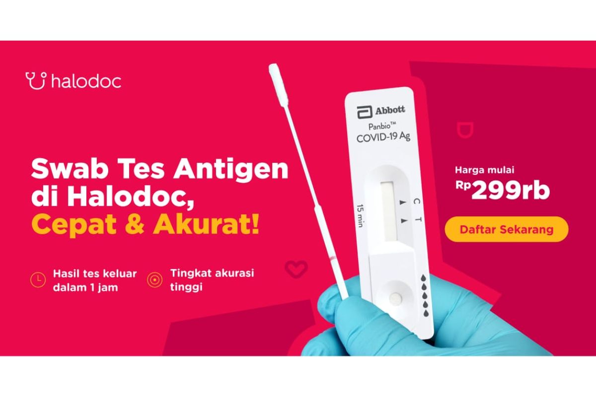 Kini layanan tes swab antigen hadir di Halodoc