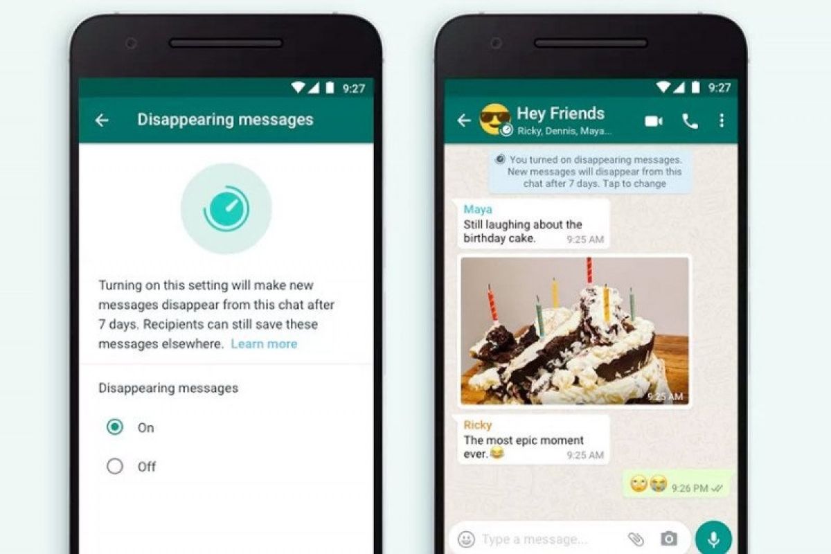 Ini cara untuk aktifkan fitur pesan menghilang otomatis di WhatsApp