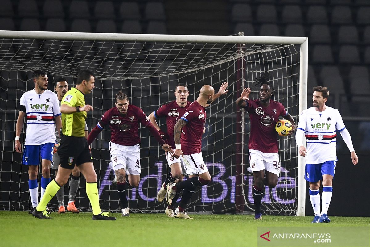 Torino ditahan imbang Sampdoria 2-2