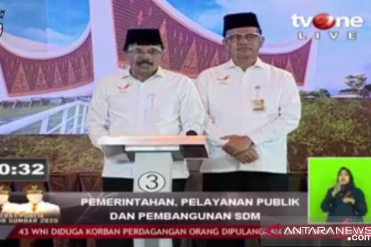 Fakhrizal-Genius tawarkan program rumah murah nol persen di debat Pilgub Sumbar