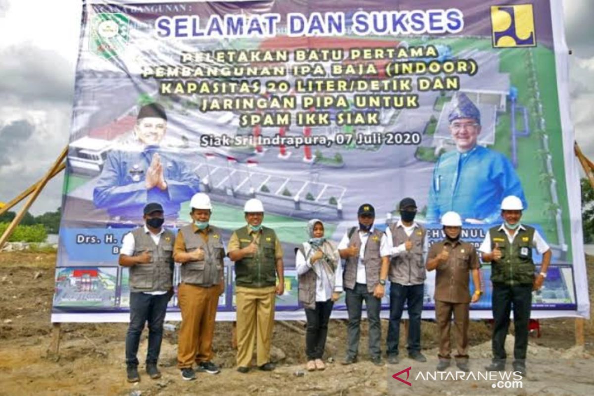 Pembangunan IPA Indoor Siak progresnya mencapai 90 persen