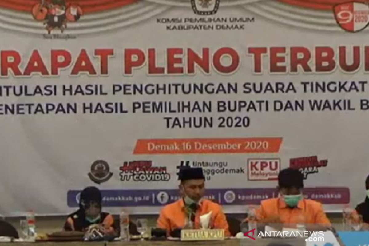 Partisipasi pemilih Pilkada Demak mencapai 73,13 persen