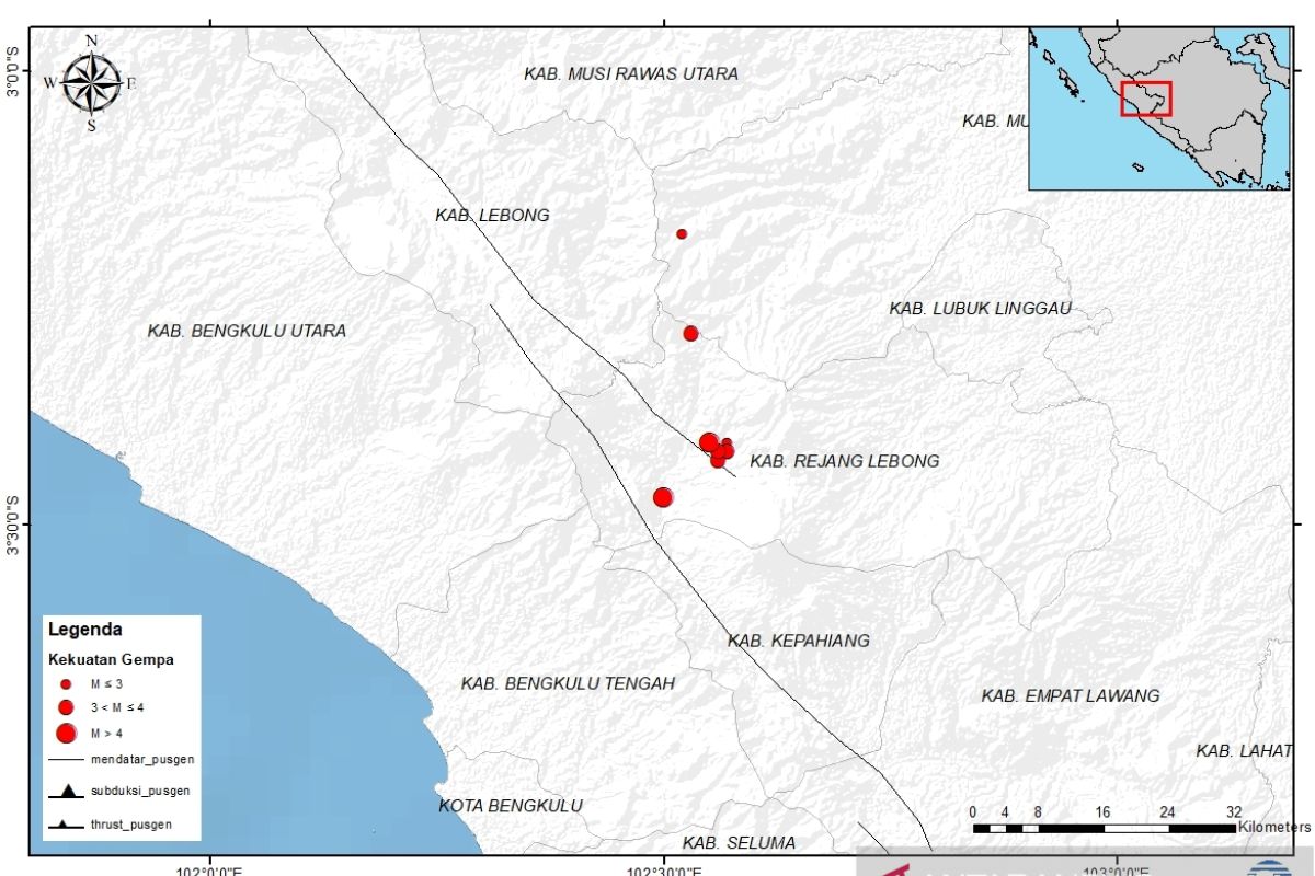 Bengkulu diguncang gempa 5 SR