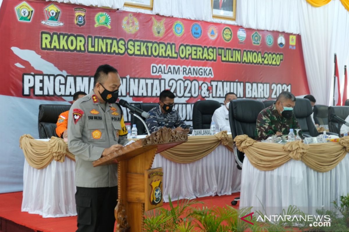 Polda Sulawesi Tenggara rakor pengamanan Natal dan Tahun Baru 2021