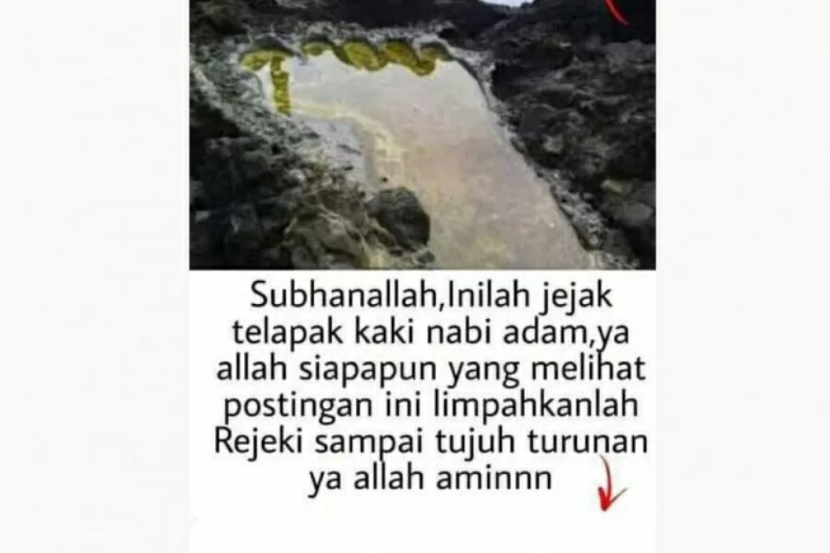 Lagi viral, benarkah ini jejak Nabi Adam ?