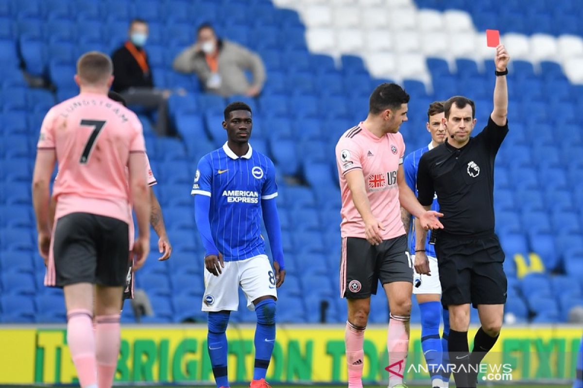 Wilder memuji daya juang 10 pemain Sheffield kantungi poin dari Brighton