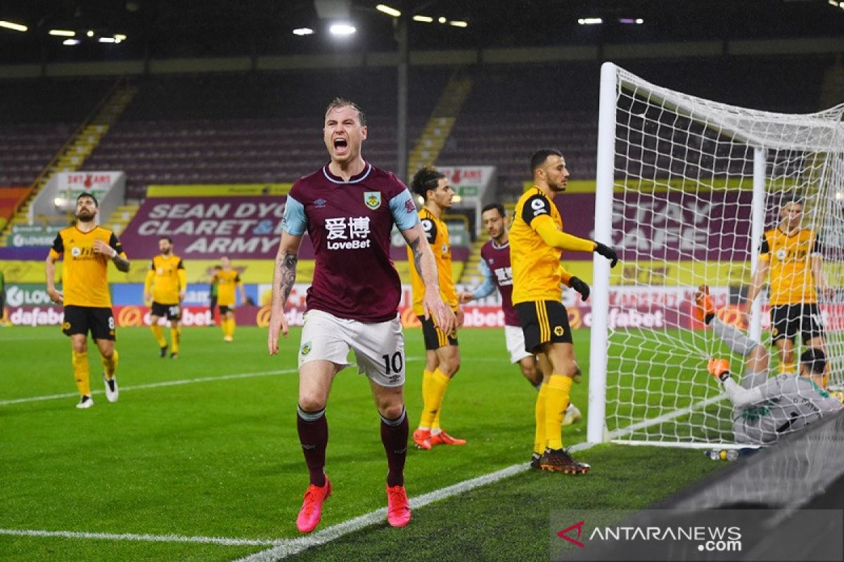 Burnley meninggalkan zona merah selepas atasi Wolverhampton