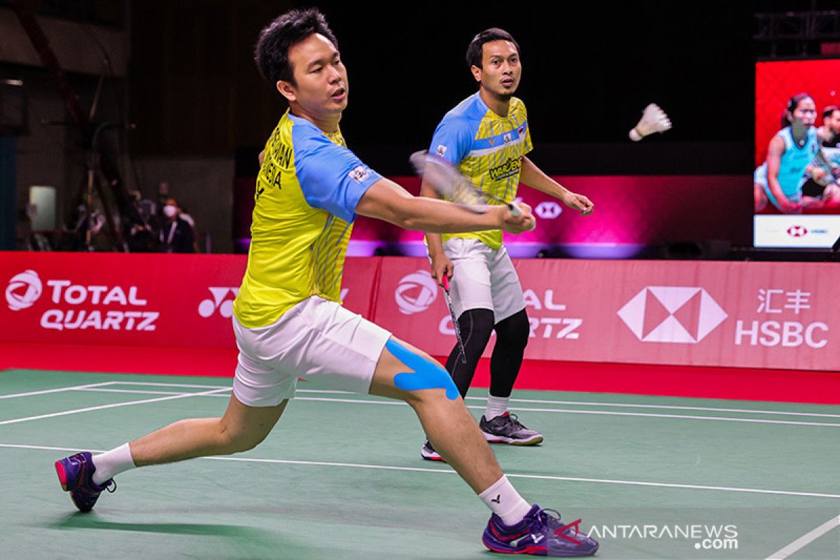 Hendra/Ahsan melaju ke semifinal World Tour Finals