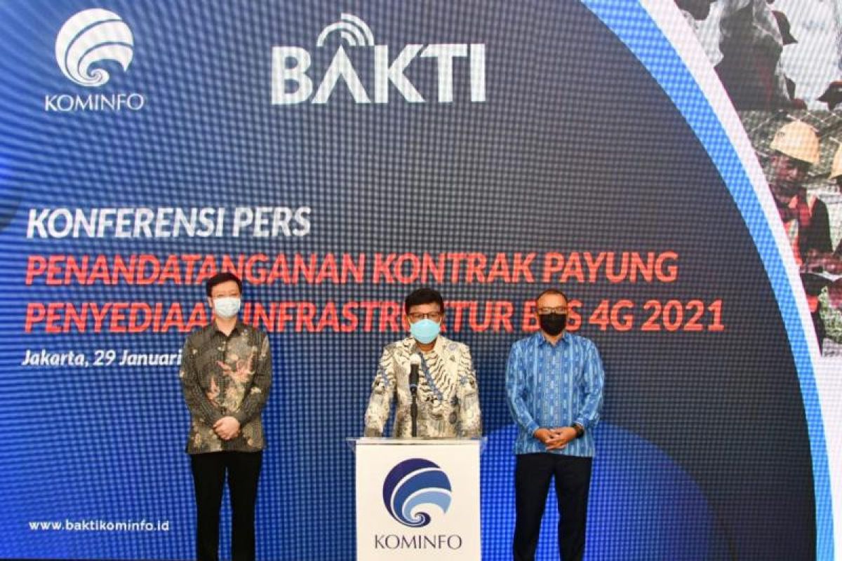 Kominfo tandatangani kontrak payung penyediaan BTS 4G pada 2021