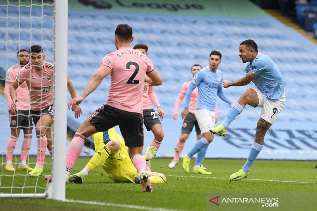 Jesus kokohkan posisi Manchester City di puncak klasemen