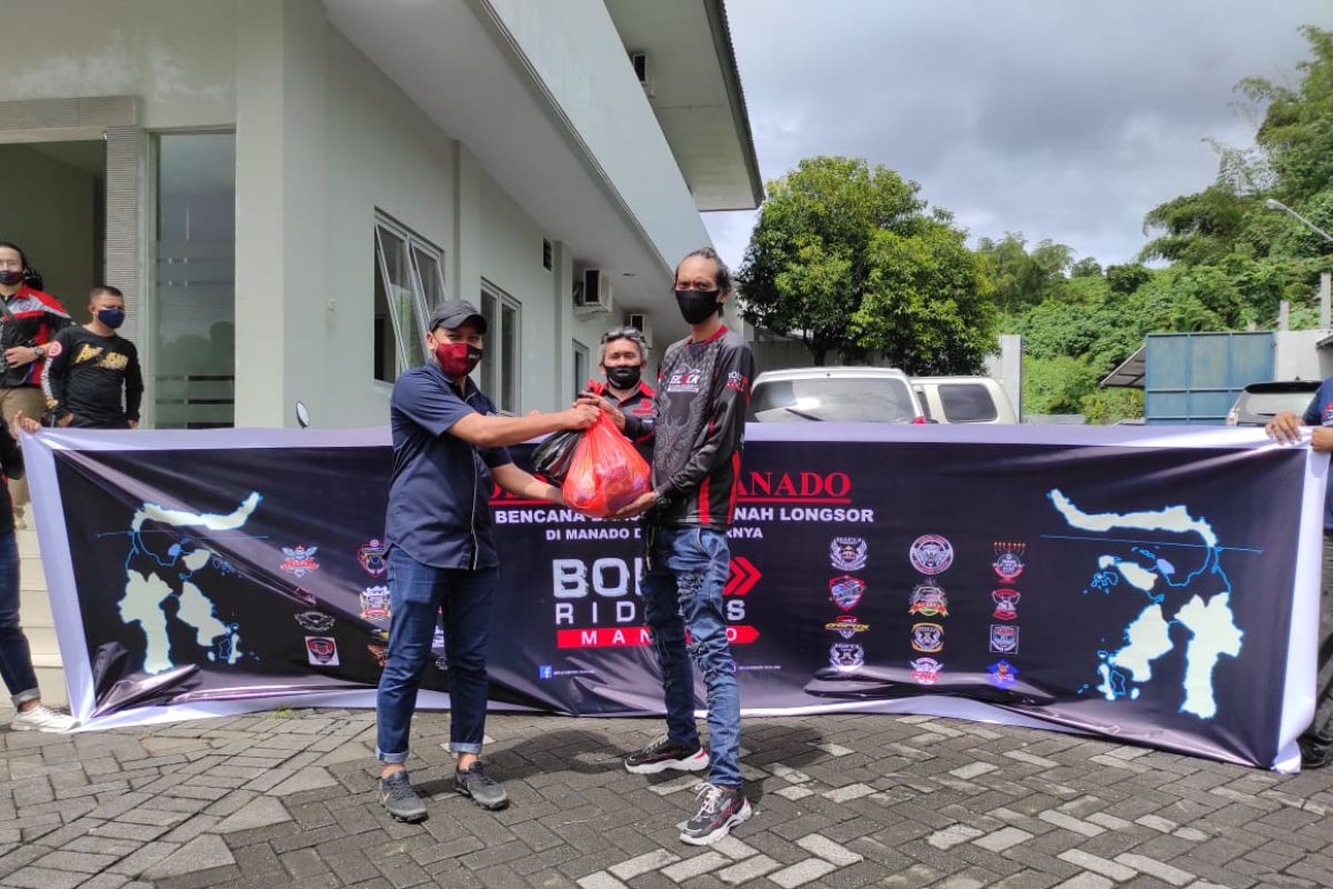 27 Klub Motor Bold Riders di Manado Bantu Korban Bencana