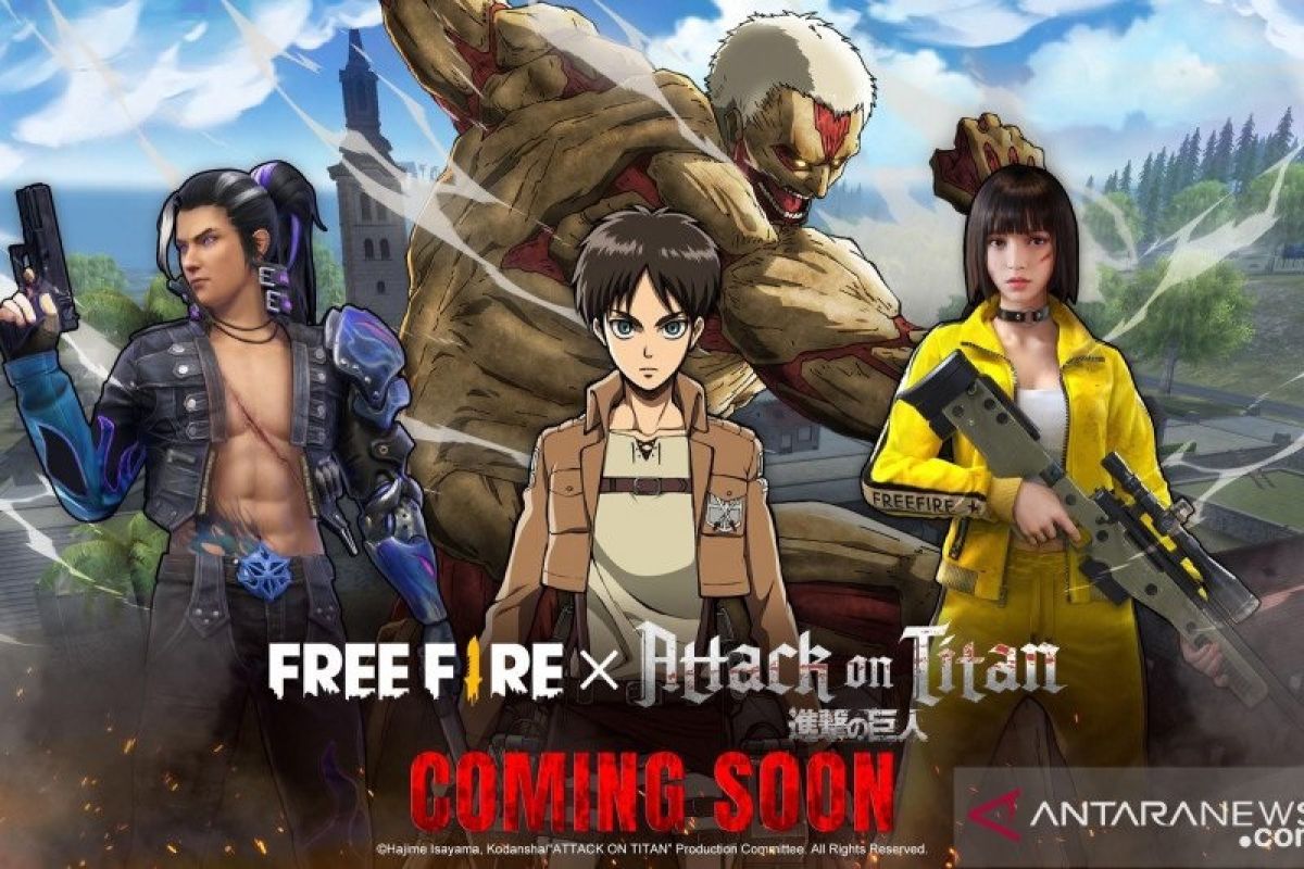 Game "Free Fire" akan berkolaborasi dengan anime Jepang "Attack on Titan"