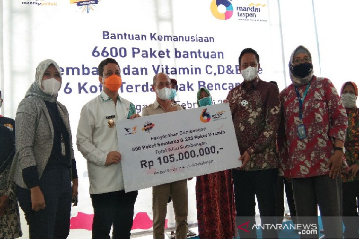 Bank Mandiri Taspen gelontorkan Rp1 miliar untuk warga terdampak bencana