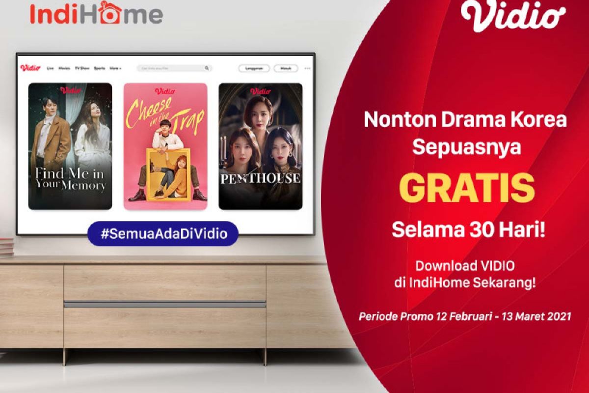 IndiHome kolaborasi dengan Vidio untuk konten gratis drama Korea